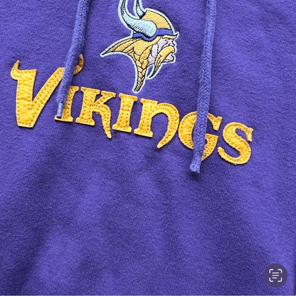 VTG Y2K Era Minnesota Vikings NFL Team Apparel 1/4 Zip Pullover Sweatshirt 2XL - Picture 5 of 11